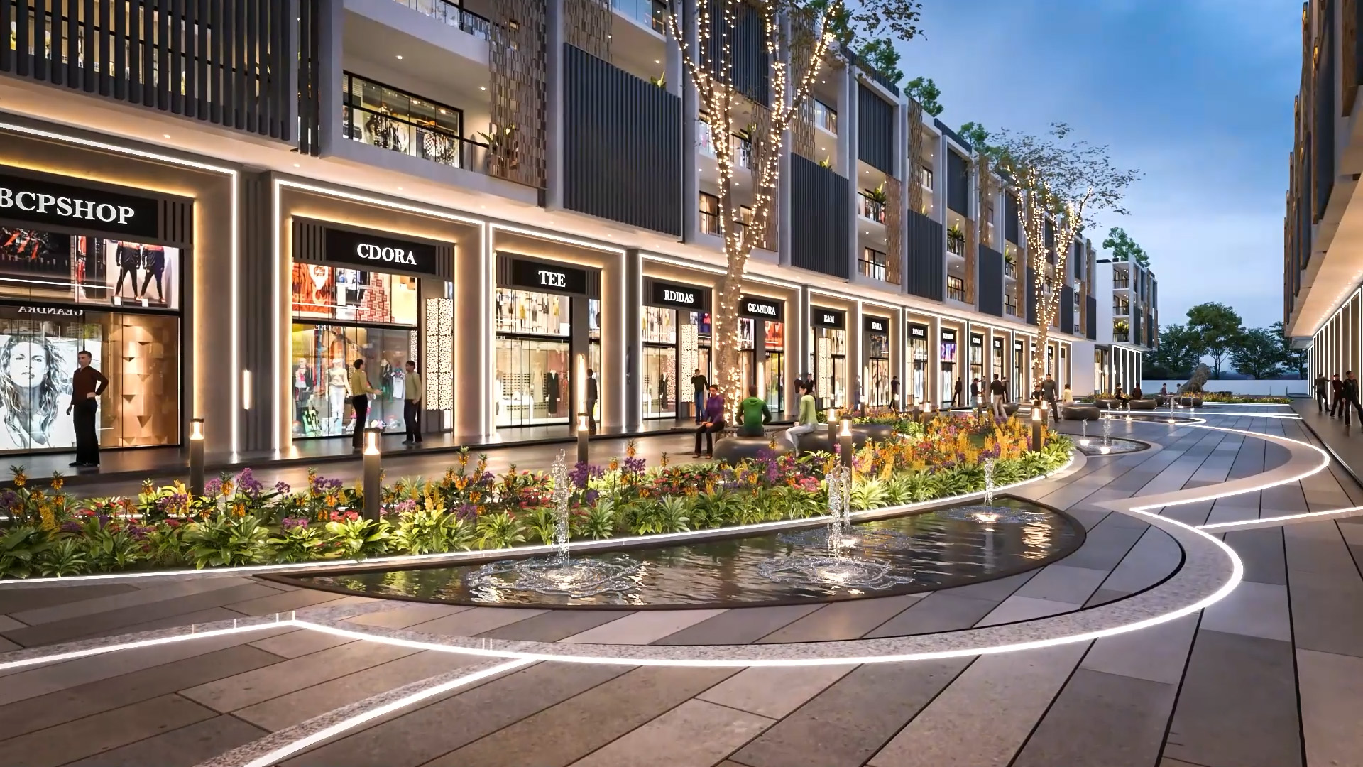 Flexible commercial space design for SCO plots at India World Mart